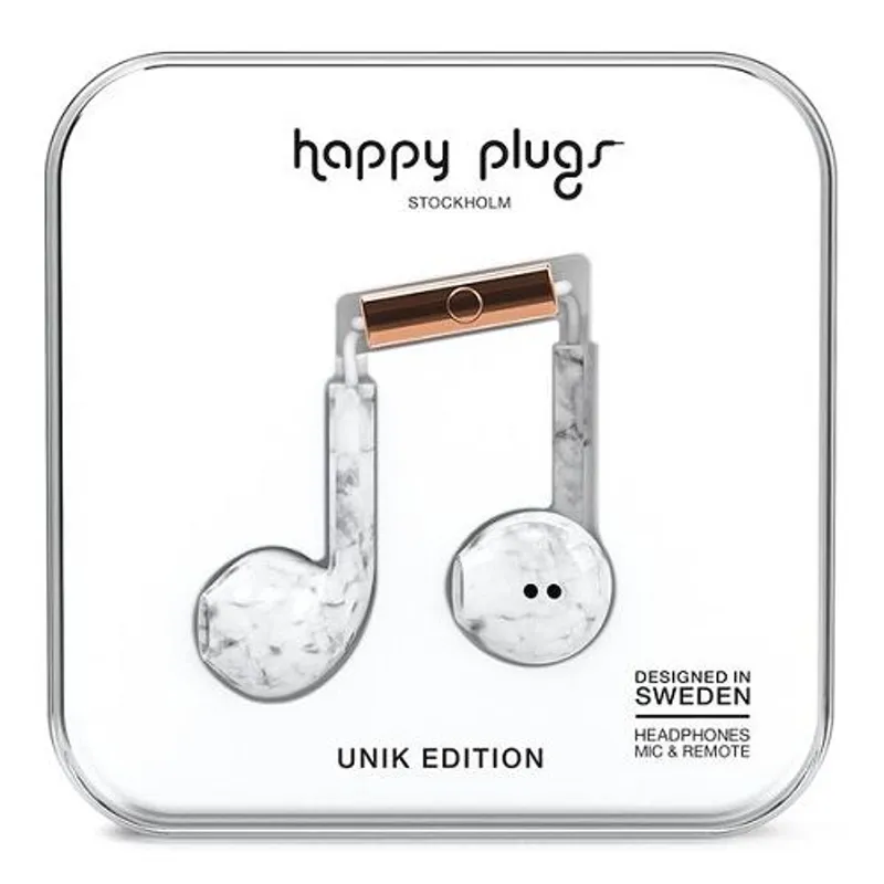 HappyPlugs Earbud Plus White Marble