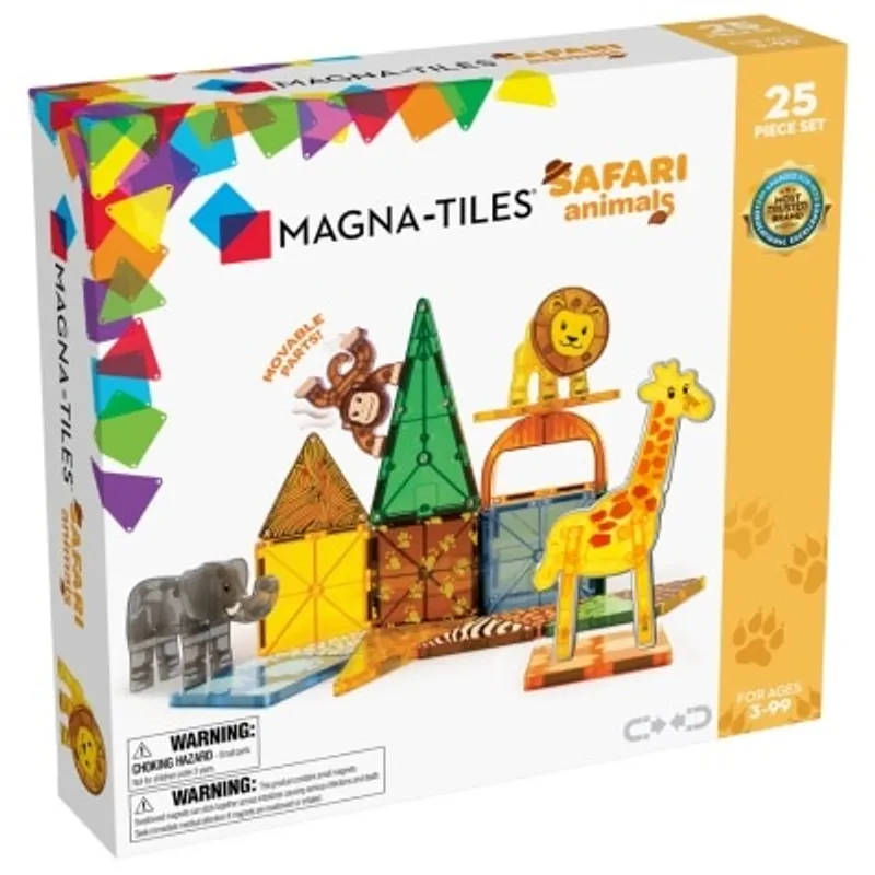 MAGNA-TILES 磁力片積木玩具 - 野生動物 25 件套裝