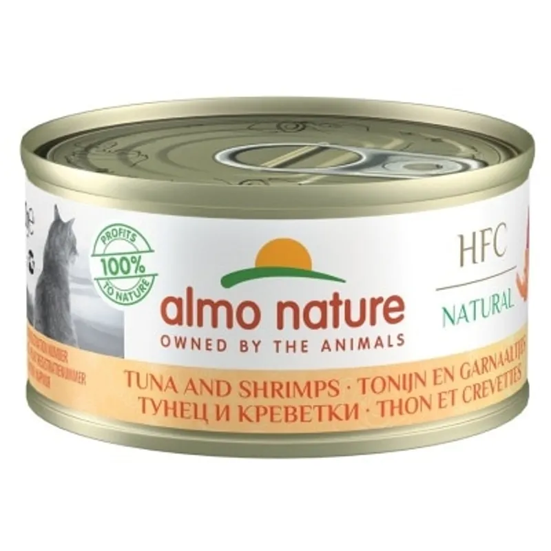 ALMO NATURE HFC Natural 吞拿魚 鮮蝦(70g) almo nature貓罐頭