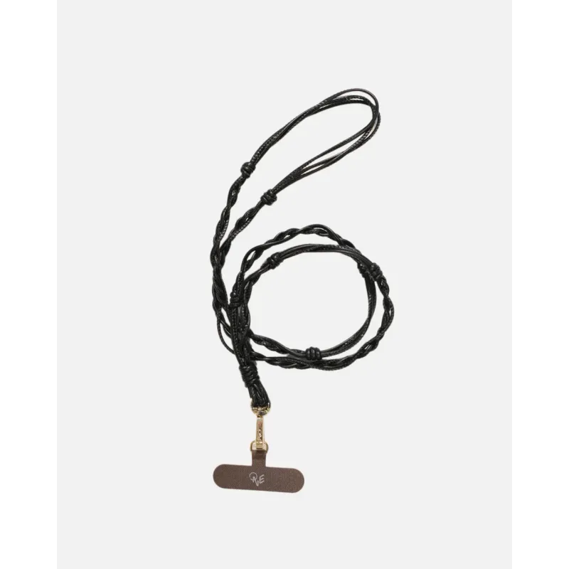 Corn Leather Phone Strap - BLACK