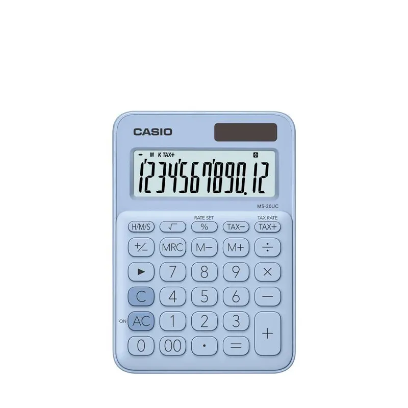 CASIO 迷你桌上型计算器(浅蓝色) MS20UC/LB