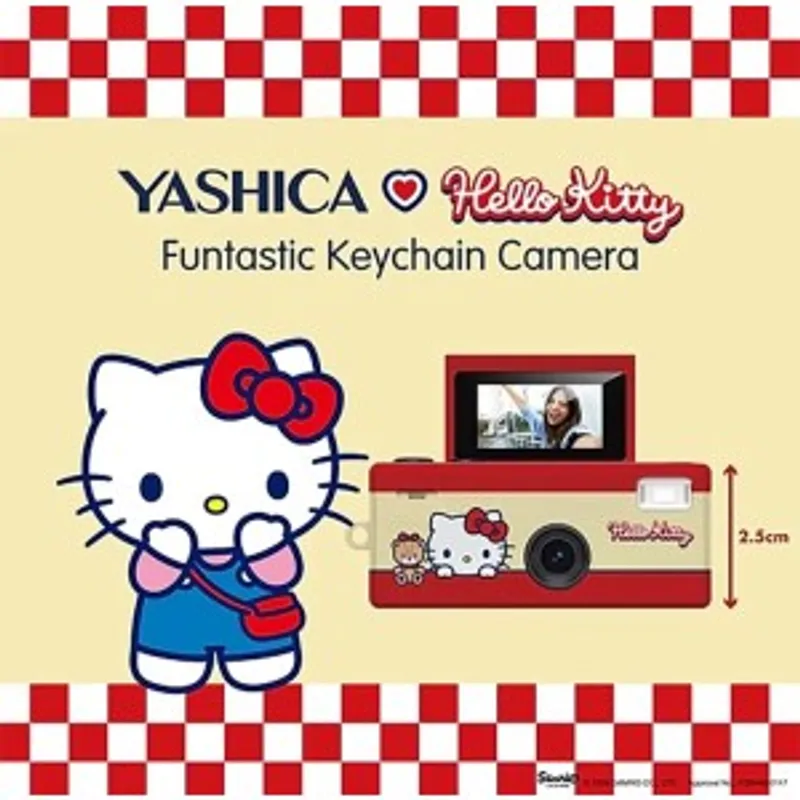 YASHICA x Hello Kitty Funtastic 迷你鑰匙扣數位相機 (Classic Hello Kitty)