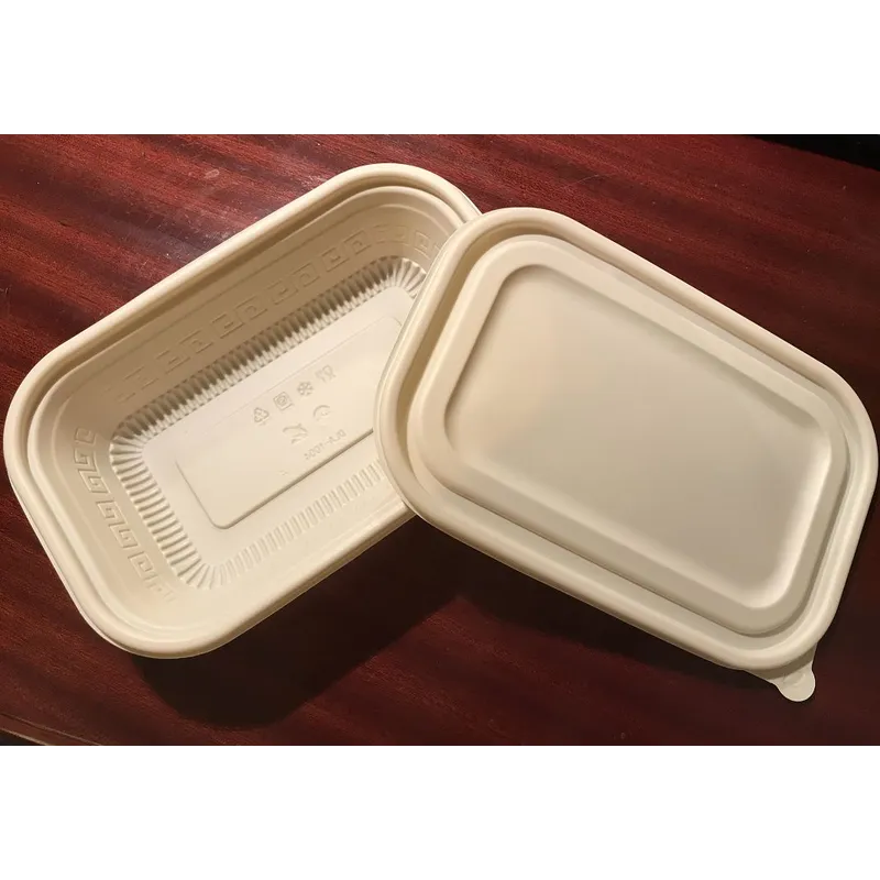 750ml 玉米澱粉長方盒連蓋（可降解）-218x140x52mm