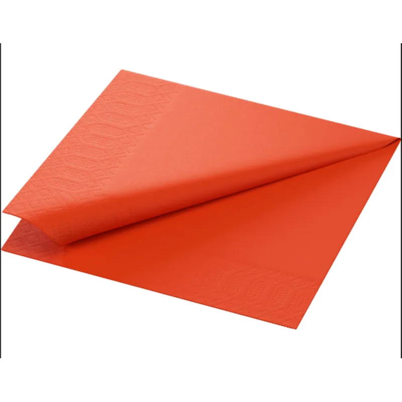 NAPKINS SRP 3-PLY 1/4FLD 33CM MANDARIN