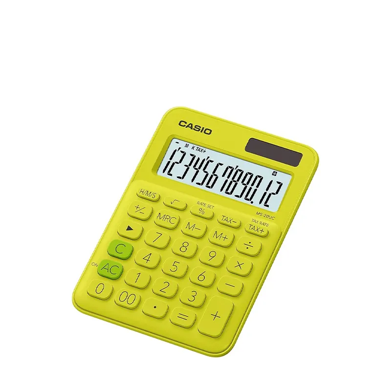 CASIO 迷你桌上型计算器(黄色) MS20UC/YG