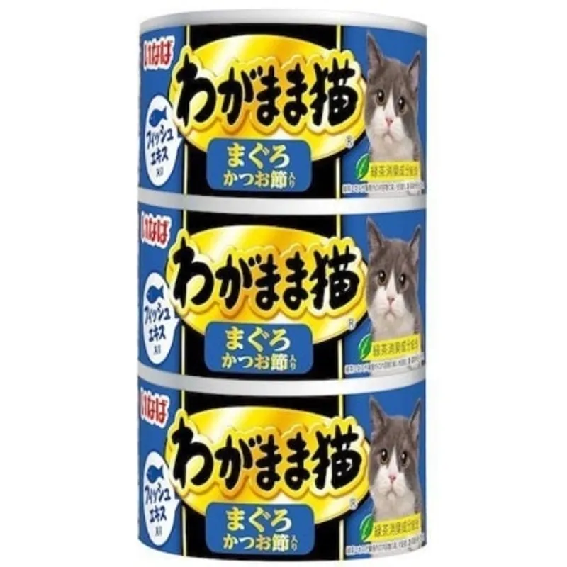 INABA <高竇貓湯罐系列> 吞拿魚+鰹魚片味 (140gx3) 貓罐頭 701580