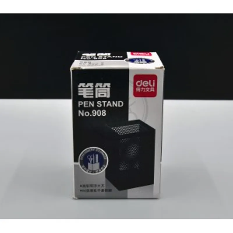 DELI 得力 No.908方形鐵網筆筒