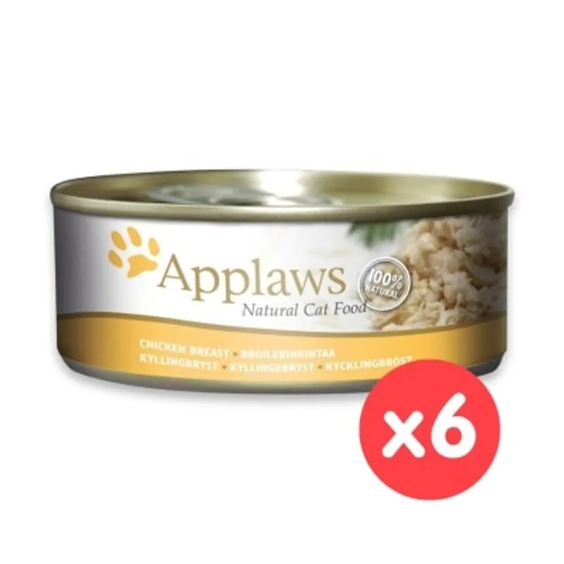 APPLAWS 貓罐頭 - 雞胸肉 (156g x 6) Applaws