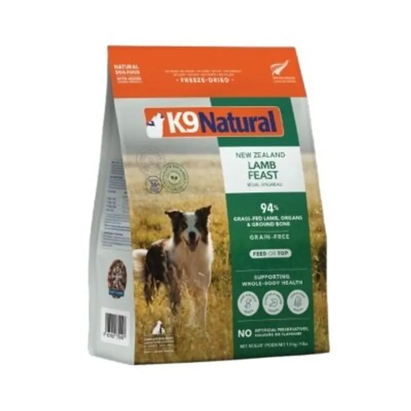 K9 Naturals 冷凍脫水狗乾糧- 羊肉盛宴配方