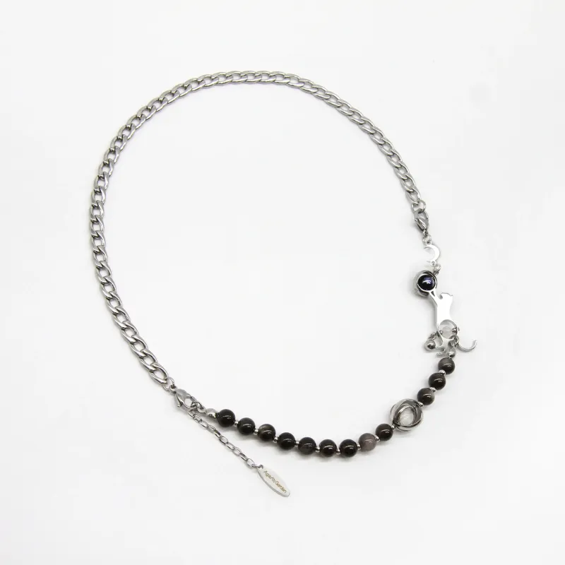 LunaWhisker | Playful Cat Silver Gem Dual-Use Necklace