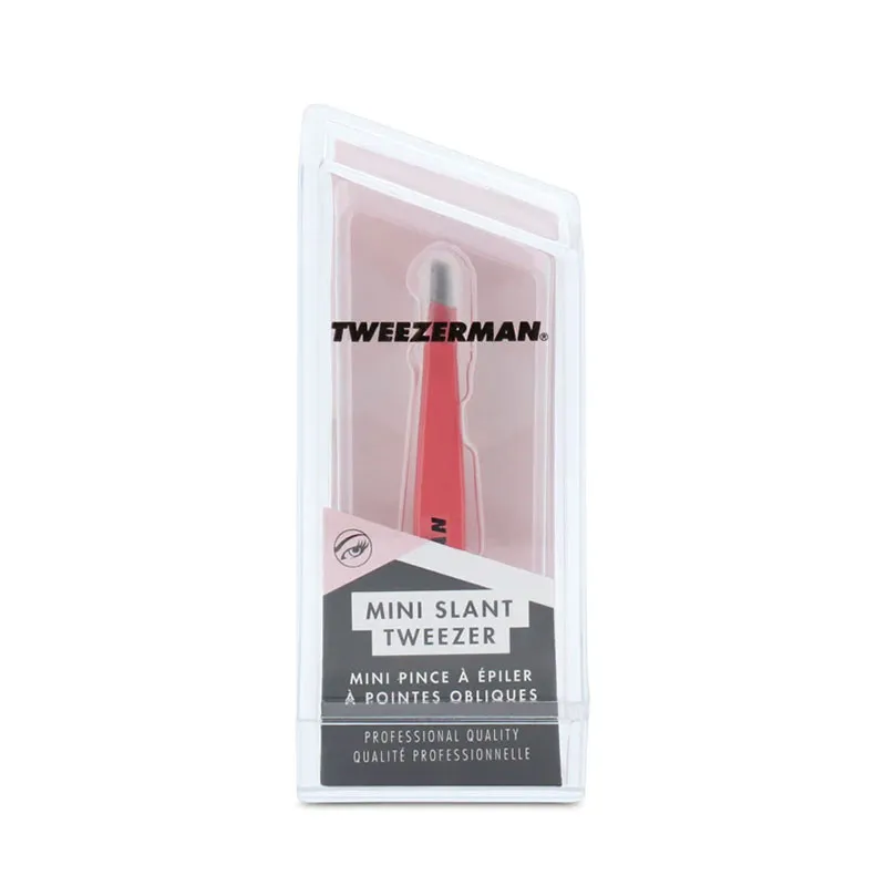 TWEEZERMAN 迷你斜型眉钳 - 樱粉红