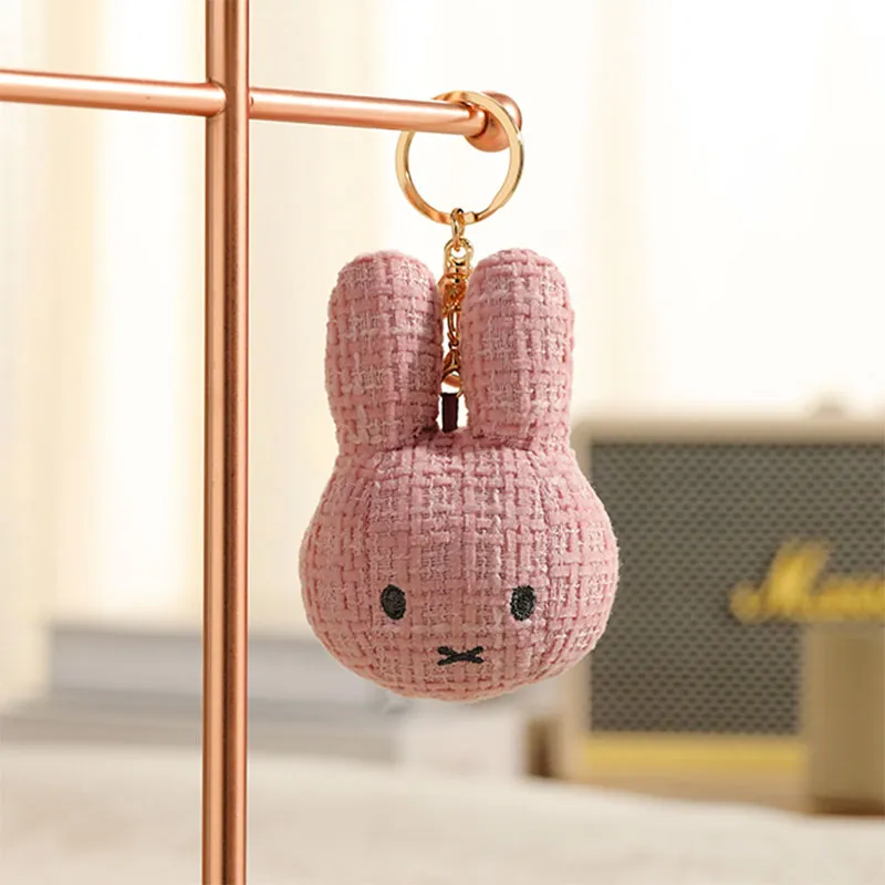 VIPO X Miffy米菲毛绒公仔挂饰-粉色格仔(10CM)