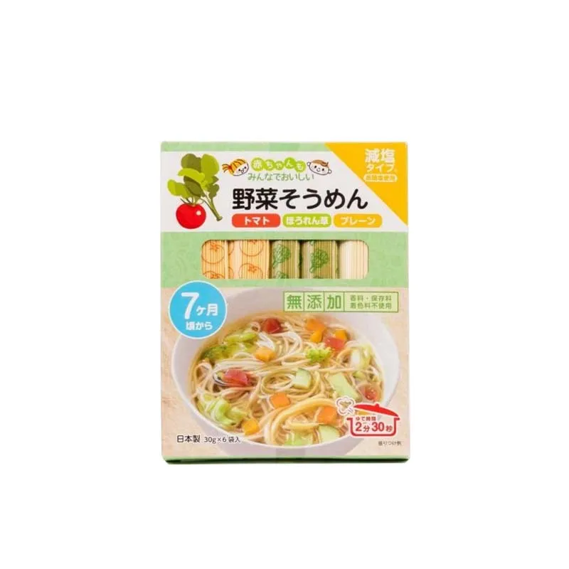 和寓良品减盐素面 (原味、蕃茄、菠菜 30克 X 6)