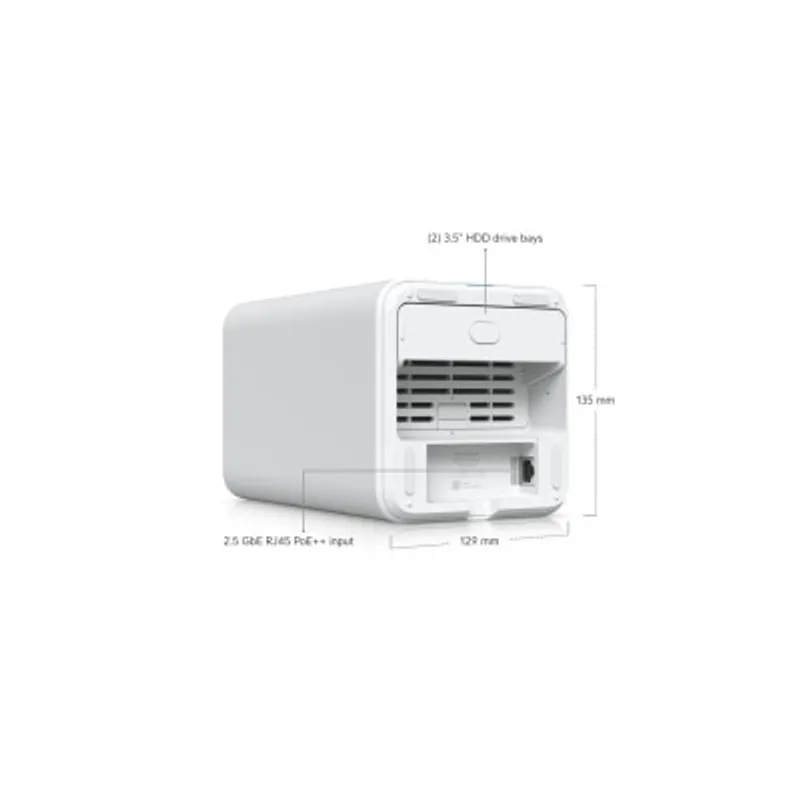 UBIQUITI Ubiquiti UNAS-2-W 網絡儲存伺服器 (2 x 3.5" SATA / 4GB / Desktop / UniFi OS)(HD-UUNAS2W)