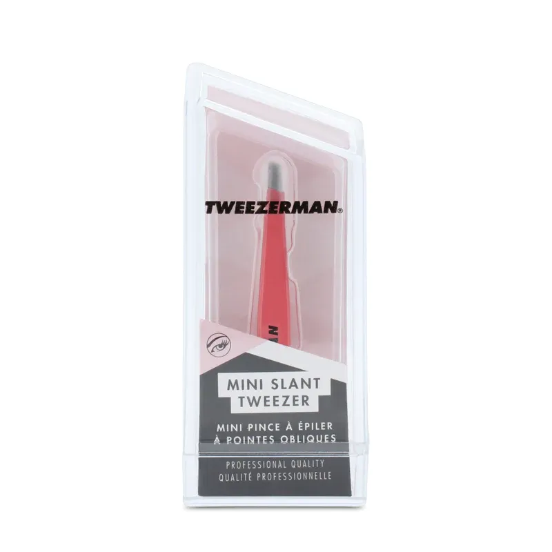 TWEEZERMAN 迷你斜型眉鉗 - 櫻粉紅