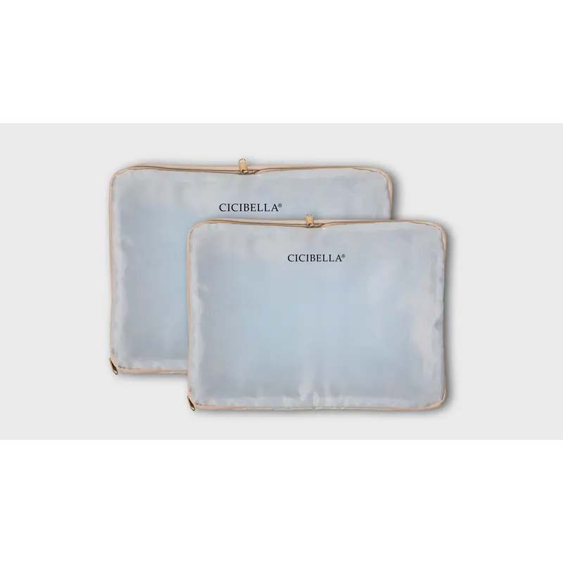 CICIBELLA 旅行收納袋套裝2件 淺藍色 CICIBELLA Travel Storage Bag Set 2pcs Light Blue