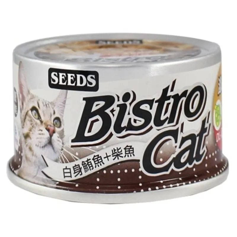 種子 [Bistro Cat] 白身鮪魚+柴魚+蛋氨酸 (80g) 貓罐頭 820505