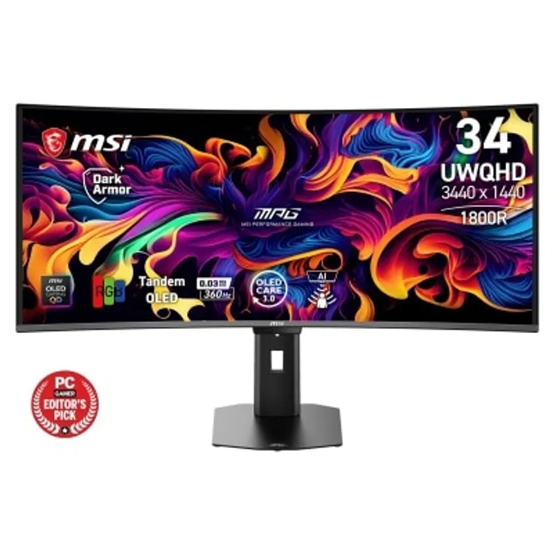 MSI 微星 MSI MPG 341CQR QD-OLED X36 電競螢幕 (34"; 3440 x 1440; 360Hz; QD-OLED)(MO-MP34O36)
