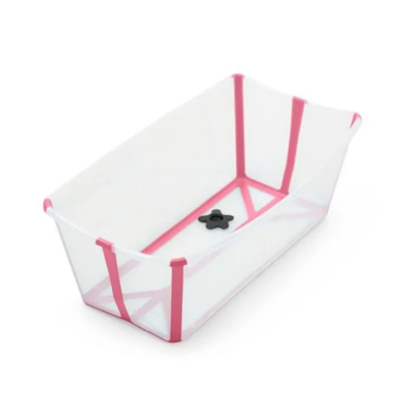 Stokke® Flexi Bath® 摺疊式浴盆 (粉紅透明色)