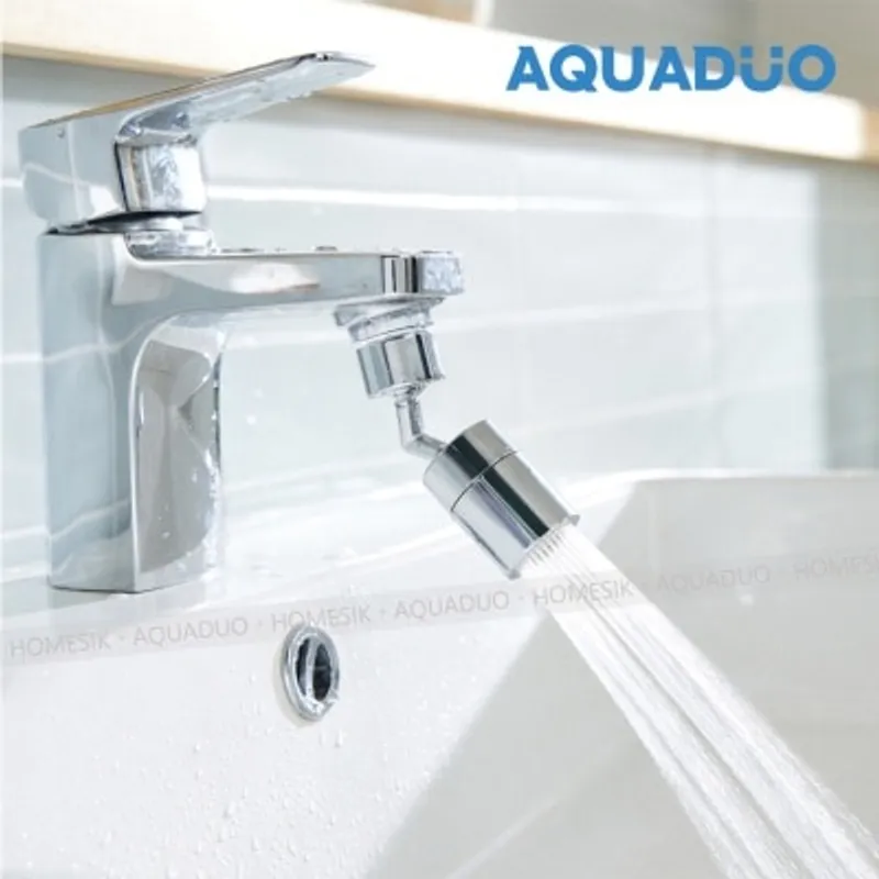 AQUADUO 360° 萬向旋轉除雜質過濾水龍頭 (連濾芯9片) WB-360 (商家直送-5個工作天內送到府上)