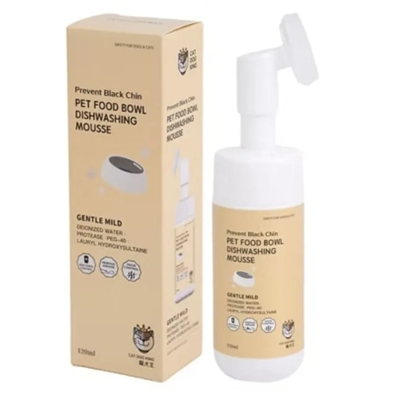 貓犬王 寵物食具蛋白酶清潔泡沫慕(120ml) 貓犬用 220795