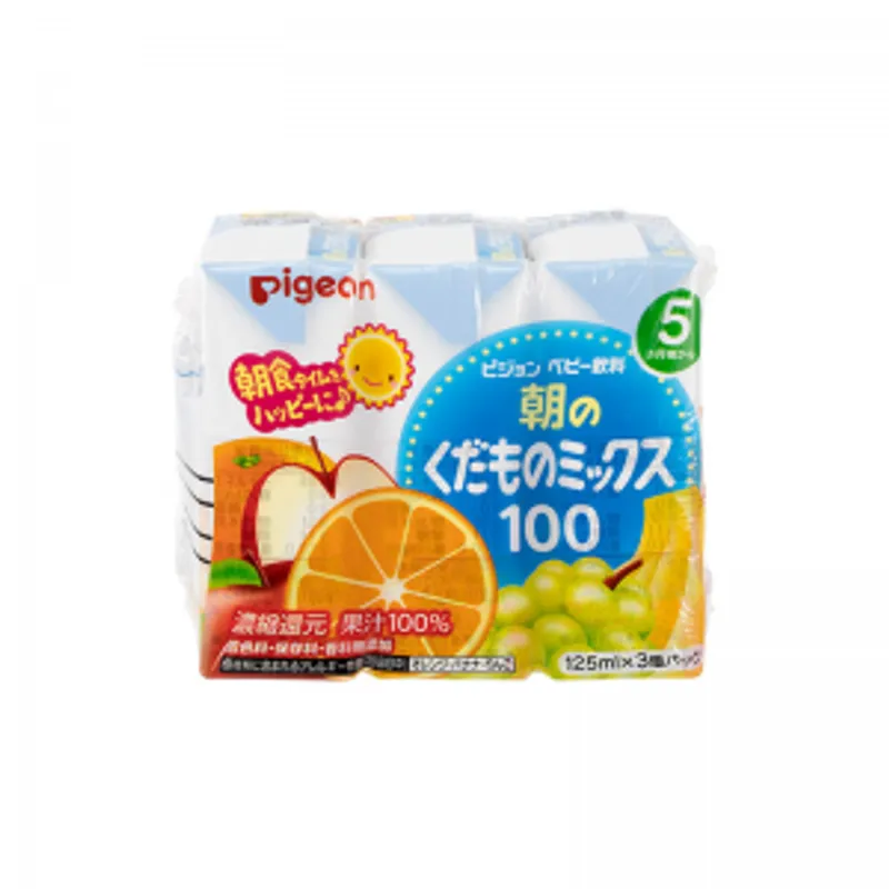 Pigeon貝親早餐雜果汁125ml X 3支 16排/箱