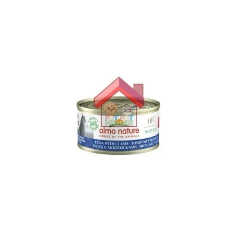 almo nature HFC Natural - Tuna with Clams 蜆肉吞拿魚 貓罐頭 70g [9045]