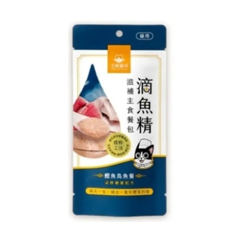 WantMew 汪喵星球 貓用 滴雞精/滴魚精滋補主食餐包 鰹魚烏魚餐(泌尿保健) 40g