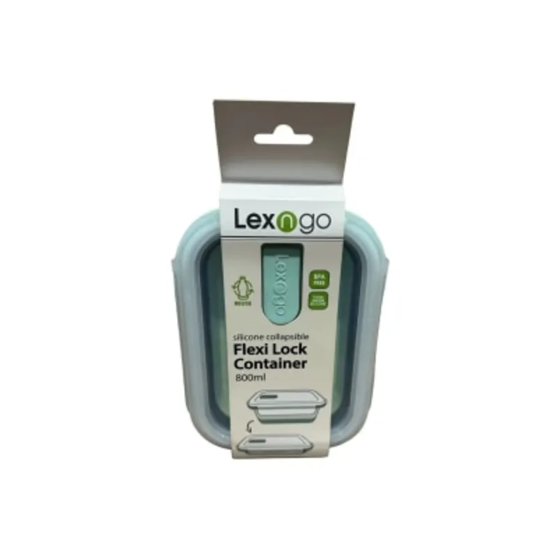 Lexngo 矽膠摺疊保鮮盒 - 長方型 800ml