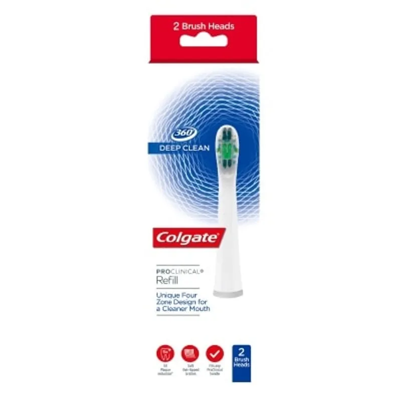 Colgate 高露潔 Pro Clinical B150智能聲波震動電動牙刷替換刷頭2支