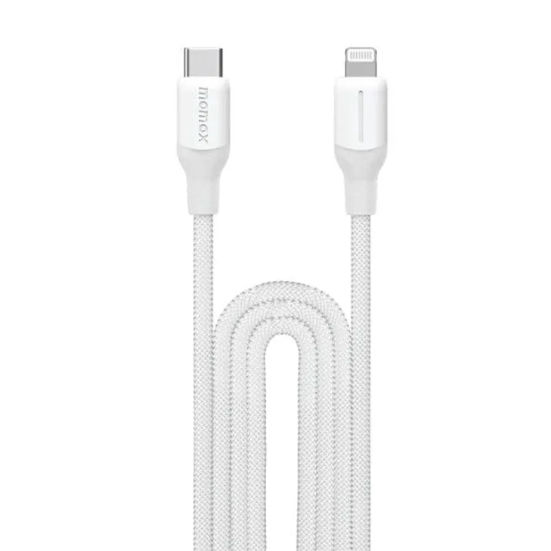 MOMAX 1-Link Flow CL+ USB-C to Lightning編織線(2米)(白色) DL55W