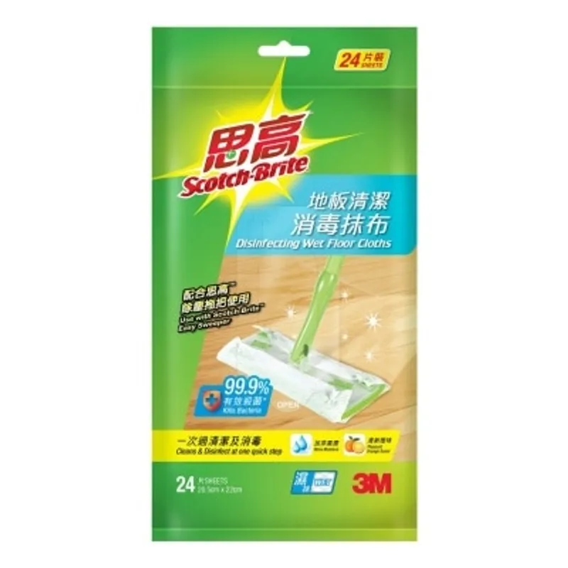 3M - 思高地板清潔消毒抹布 (24片裝地板消毒濕紙巾) (841HK)