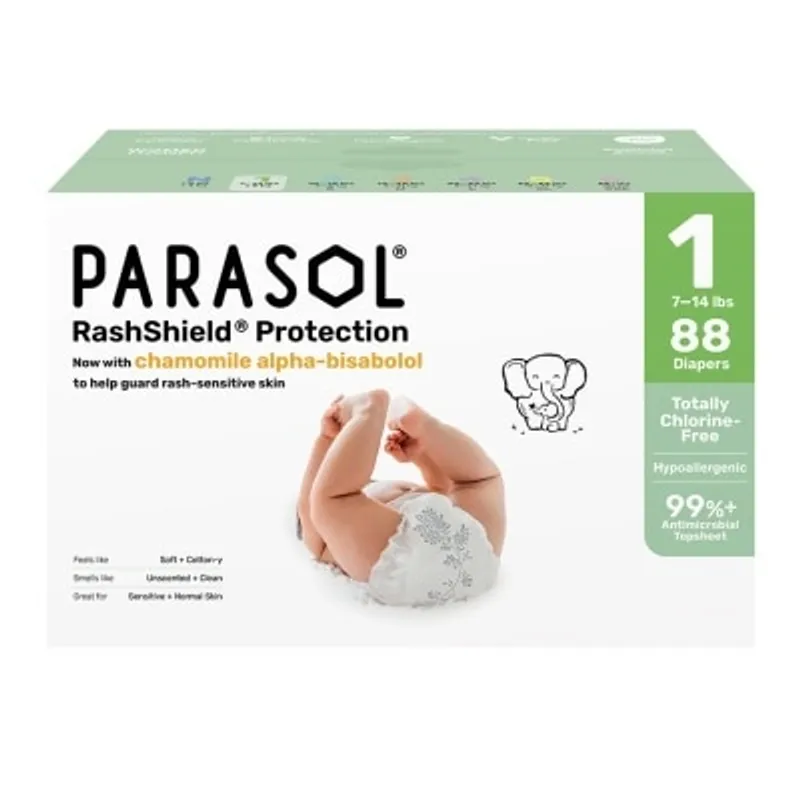 PARASOL 美國 Clear+Dry™ 超透氣水凝尿片 (1號/初生, 88片)