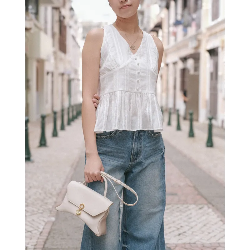 V-Neck Beautiful Back Tank Top