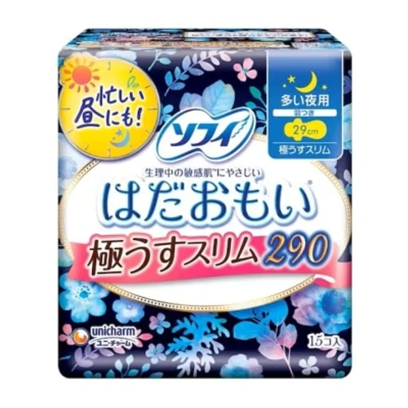 SOFY 蘇菲 溫柔護膚 極薄護翼夜用 29厘米 15片