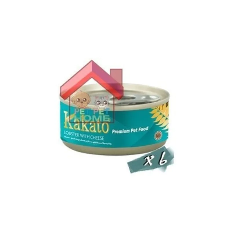 Kakato Premium 芝士龍蝦 貓犬用罐頭 70G * 6罐 (881)
