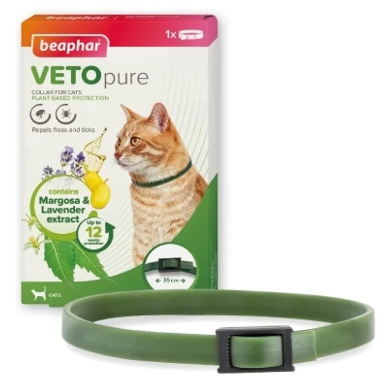 beaphar Beaphar 威霸 貓用 VETO pure 回歸自然防蚊、蜱虱3合1頸帶 (效果長達12週)
