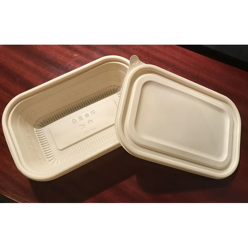 1000ml 玉米澱粉長方盒連蓋（可降解）-218x140x63mm