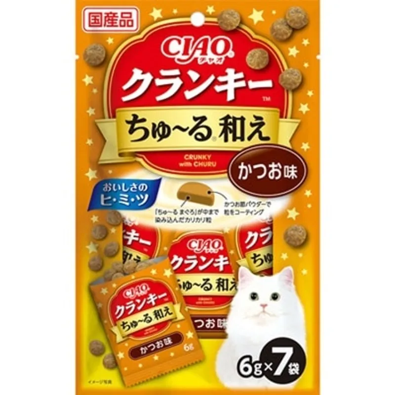 INABA <CIAO 超奴夾心貓餅> 鰹魚 (6g x7) (P-342) 貓小食 331589