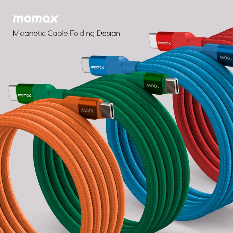 Momax Mag.link 100W USB-C to USB-C 磁吸連接線 1米