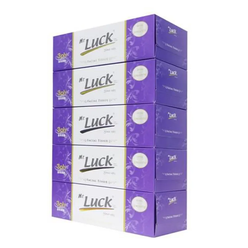 "Mr.Luck" 盒裝紙巾（紫色款）-3ply*90抽