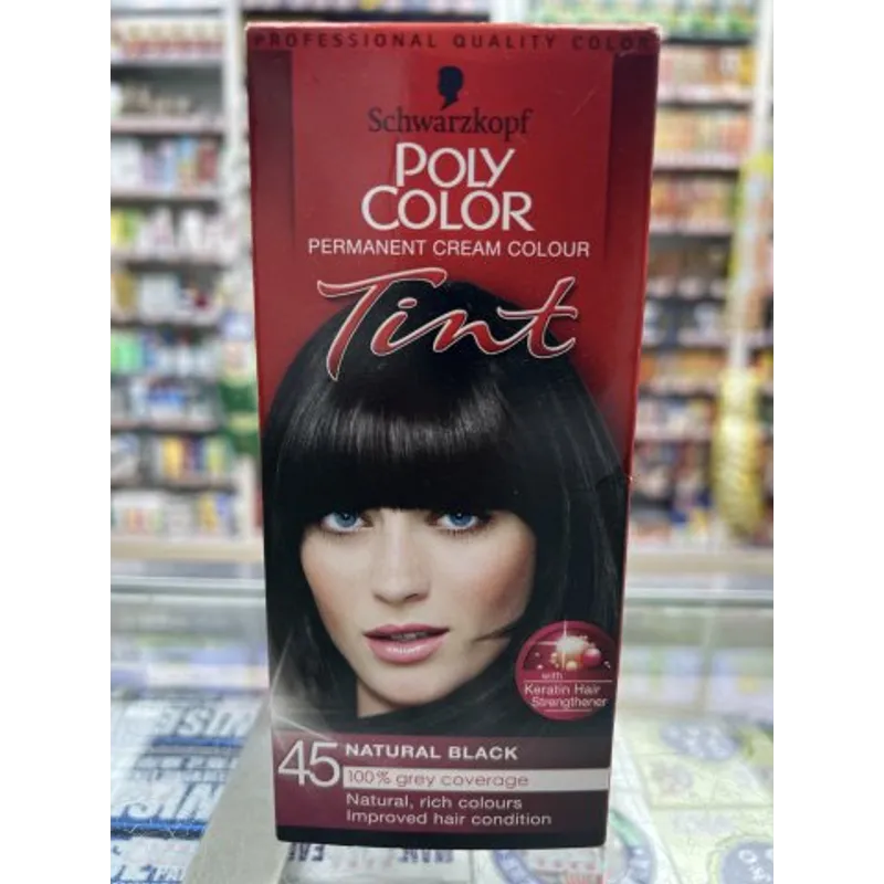 德國施華蔻POLY COLOR染髮劑(黑色45) Schwarzkopt POLY TINT 45