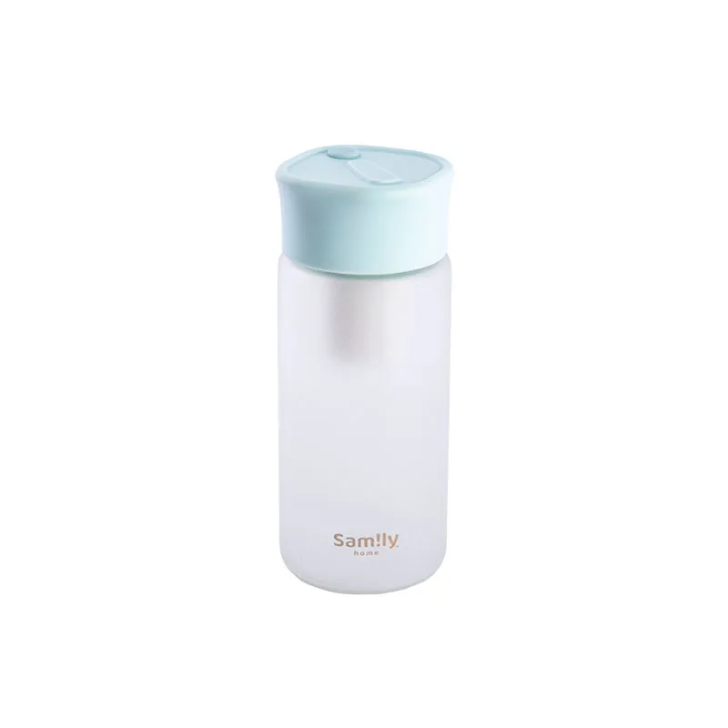 Samily 230ml 硅胶丝感涂层玻璃泡茶杯 - 粉蓝