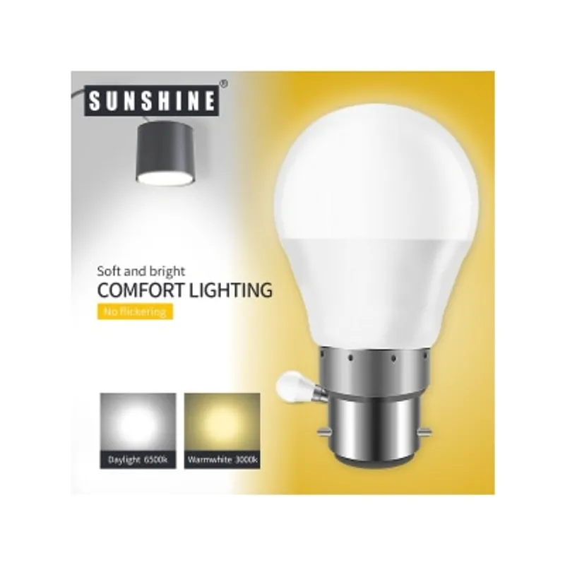 Sunshine LED 燈泡 A60球膽 - 9W B22 釘頭 6500K 白光
