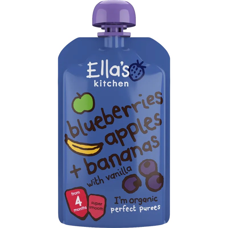 Ella's Kitchen 有機藍莓蘋果香蕉雲呢拿蔬菜蓉120G