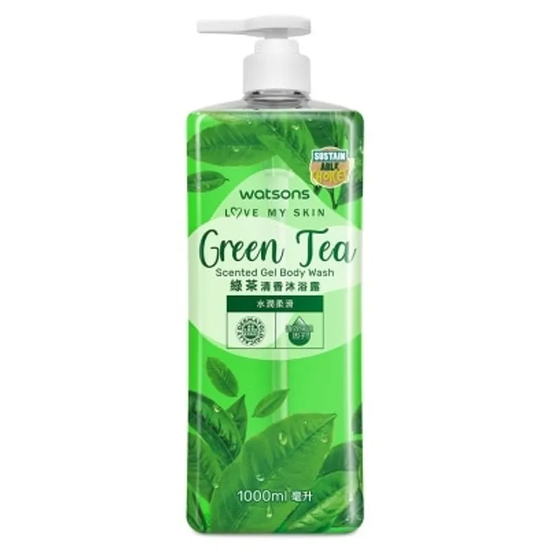 屈臣氏 綠茶清香沐浴露1000ML
