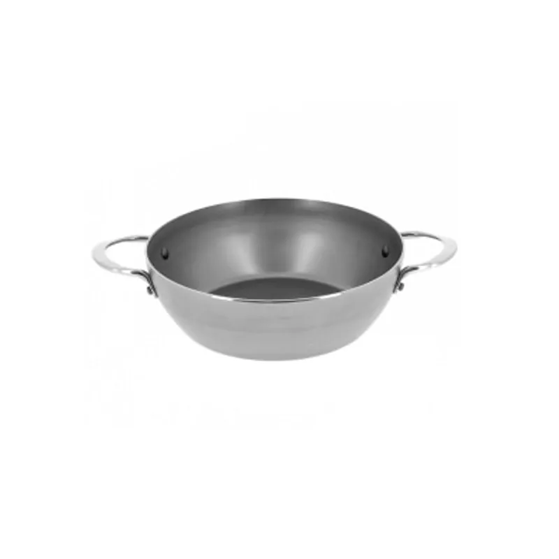 de Buyer 原礦蜂蠟 雙握耳平底鐵深煎炒鍋 28cm
