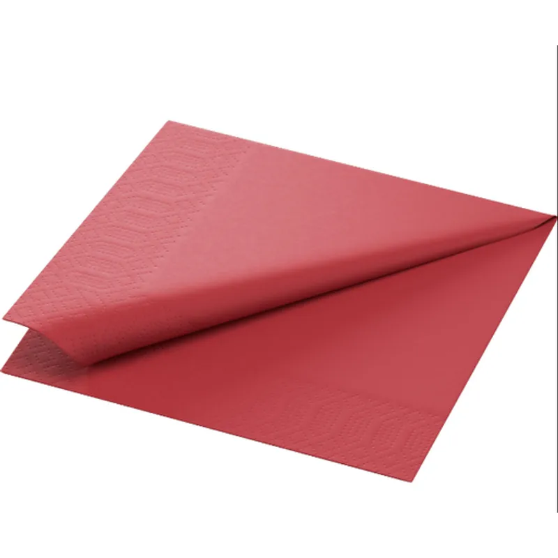NAPKINS SRP 3-PLY 1/4 FOLD 33x33cm BORDEAUX