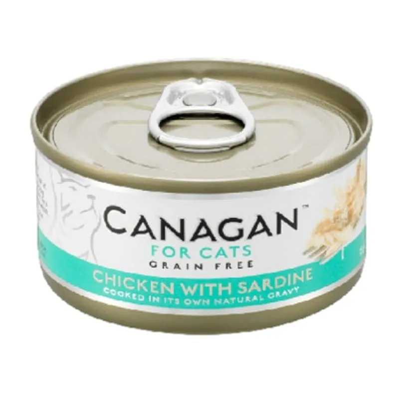 Canagan [WD75] 貓用無穀物雞肉+沙甸魚配方罐頭 75g