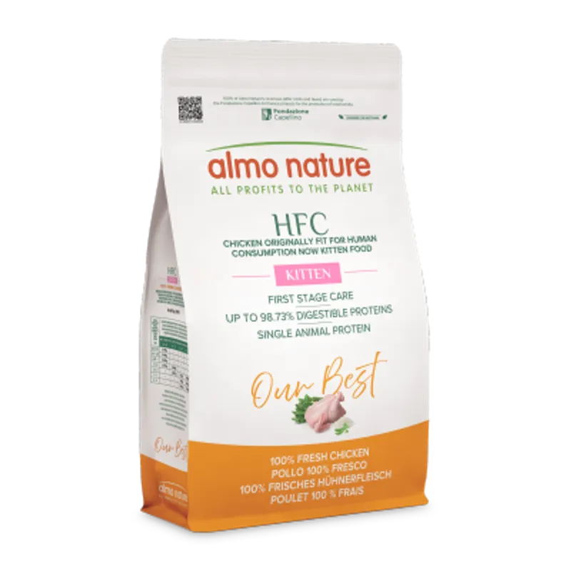 ALMO NATURE HFC 幼貓配方 - 新鮮雞肉 (1.2kg) 2-12 個月大幼貓糧 000320 AlmoNature